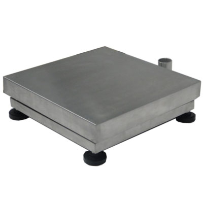 Plataforma industrial HD SS en acero inoxidable vista frontal AYCMetrología Medellín