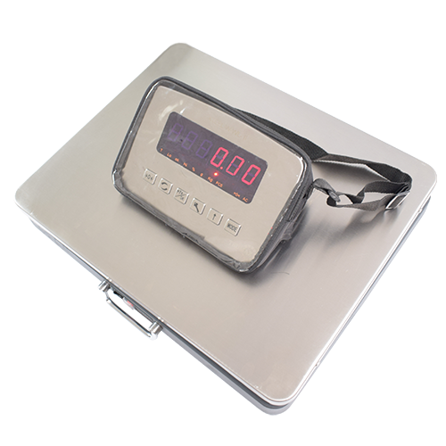 Vista lateral de la báscula inalámbrica