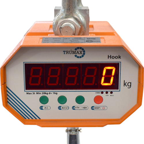 Báscula gancho Hook vista frontal AYCMetrología Medellín