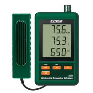 Datalogger de CO₂, Humedad y Temperatura Extech SD800 vista frontal