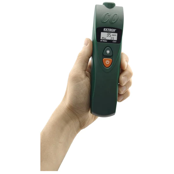 Medidor de Monóxido de Carbono Extech CO15 vista lateral