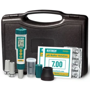 Kit de Medición de Cloro, pH, ORP y Temperatura Extech EX900 vista frontal