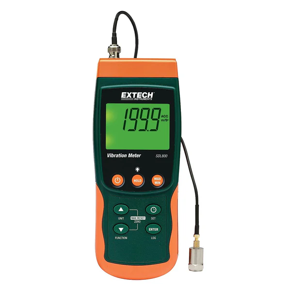 Medidor de Vibración y Data Logger SDL800 vista frontal