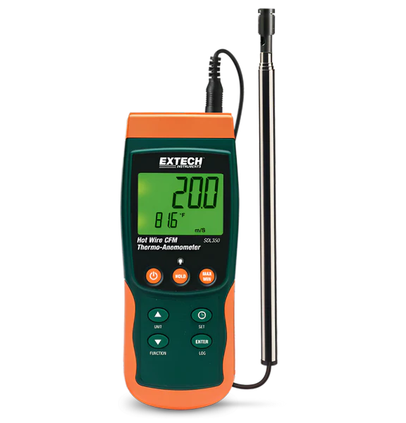Termo-anemómetro Extech SDL350 vista frontal