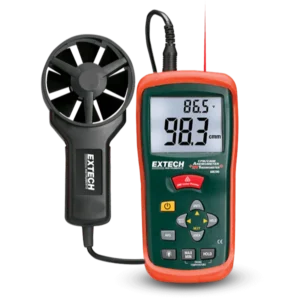 termo-anemómetro con termómetro infrarrojo Extech AN200 vista frontal