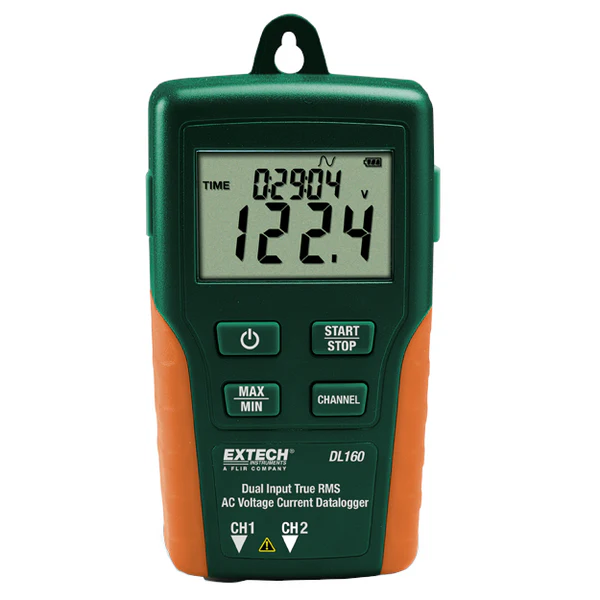 Datalogger de Corriente Extech DL160 / Voltaje RMS AC vista frontal