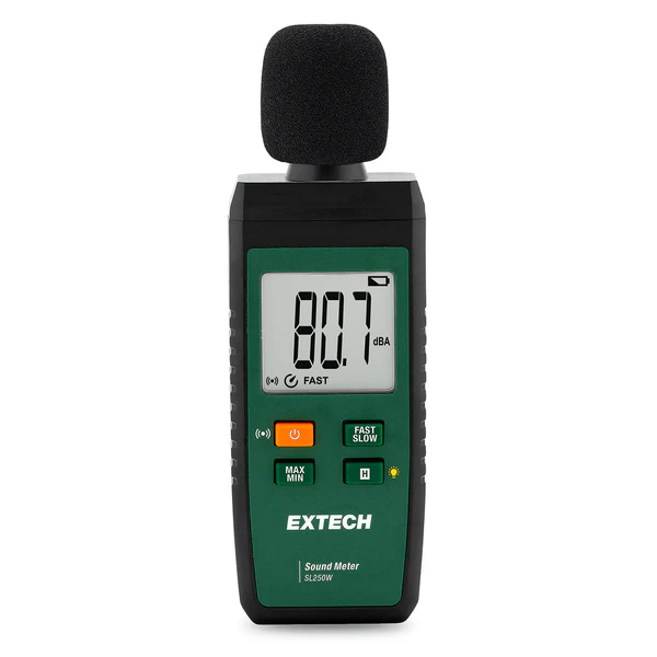 sonometro extech sl250w con conectividad a exview vista frontal