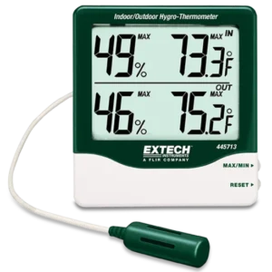 Termohigrómetro Extech para Interiores/Exteriores vista frontal